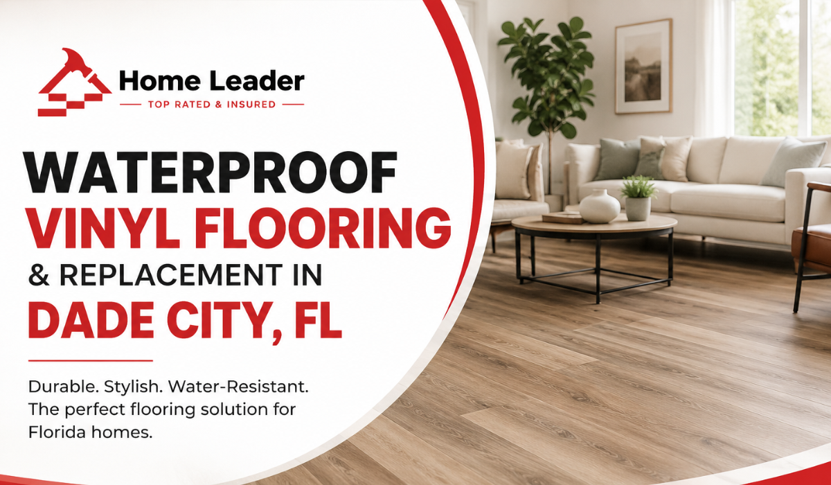 Waterproof vinyl flooring installation in Dade City FL